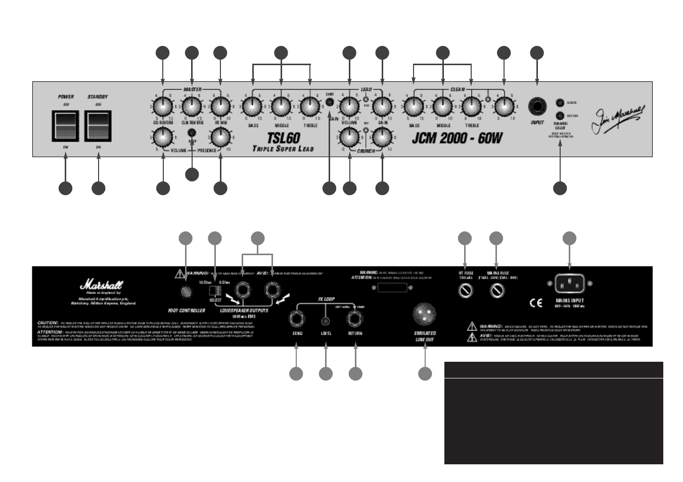 Marshall Amplification TSL60 User Manual | Page 7 / 7