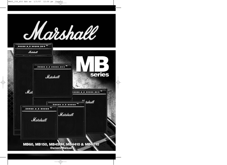 Marshall Amplification MB4410 User Manual | 5 pages