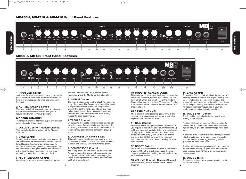 Marshall Amplification MB4410 User Manual | Page 3 / 5