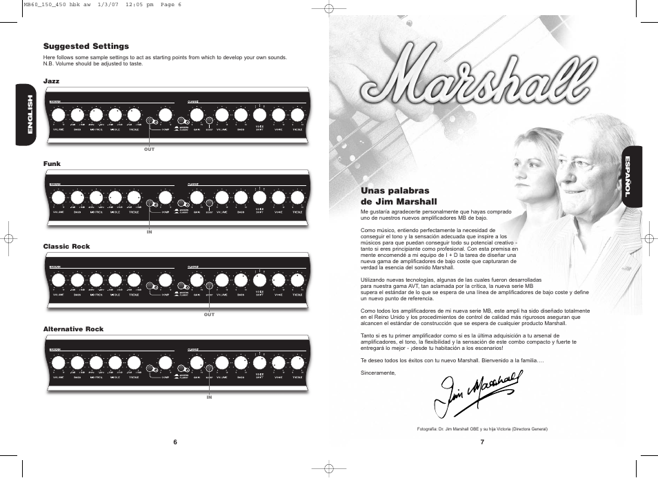 Unas palabras de jim marshall | Marshall Amplification MB4410 User Manual | Page 5 / 5