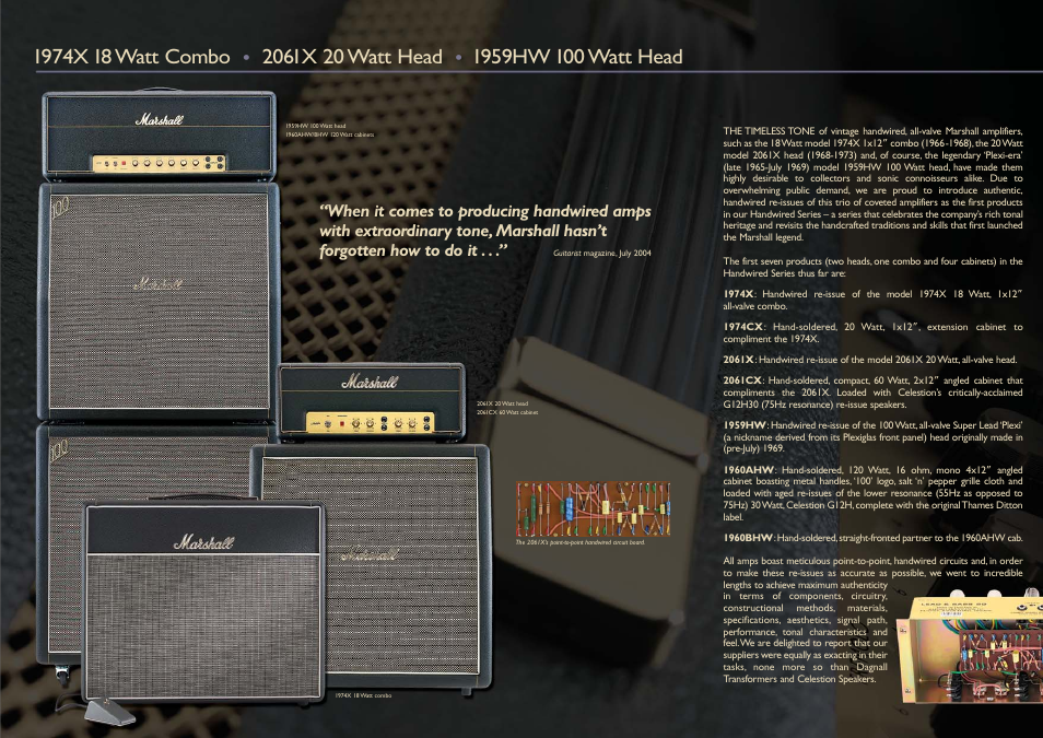 Marshall Amplification Hand-Crafted Amplifiers User Manual | Page 2 / 4