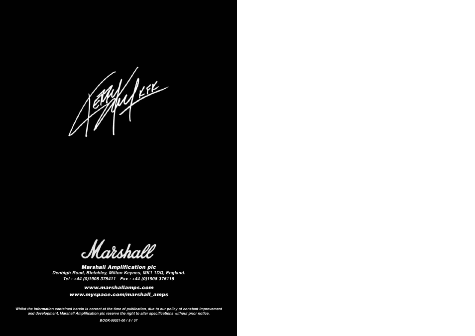 Marshall Amplification MG10KK User Manual | Page 4 / 4