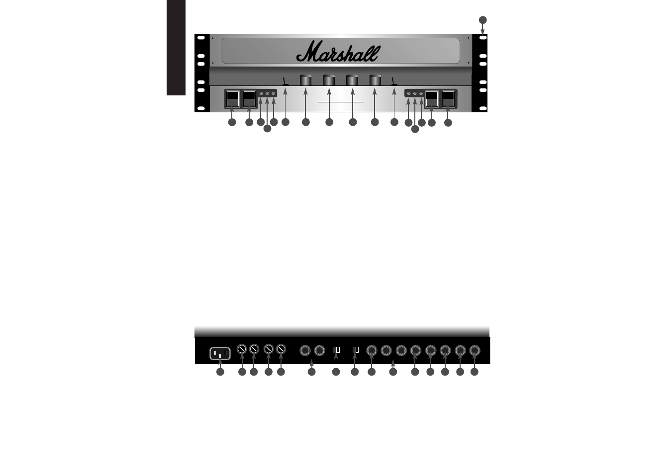 Rear panel features, English | Marshall Amplification EL84 20/20 User Manual | Page 5 / 6