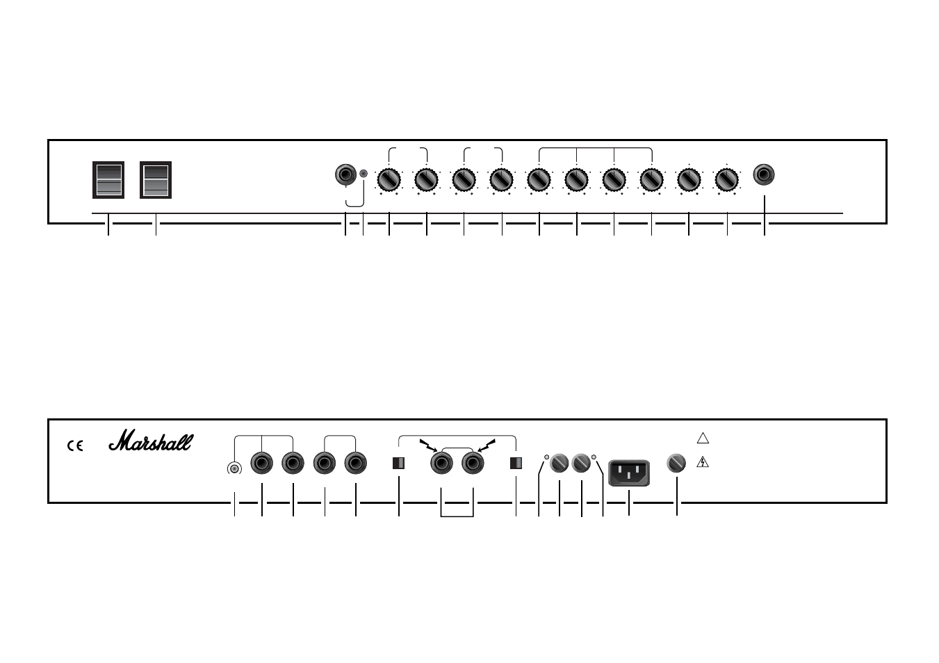 Panels, Jcm 900, Front panel rear panel | Marshall Amplification 4100 (JCM900) H User Manual | Page 4 / 4