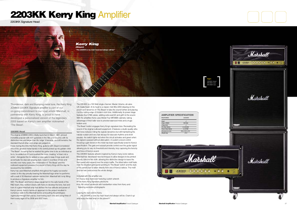 2203kk kerry king amplifier, Kerry king | Marshall Amplification JCM800 Series User Manual | Page 15 / 32