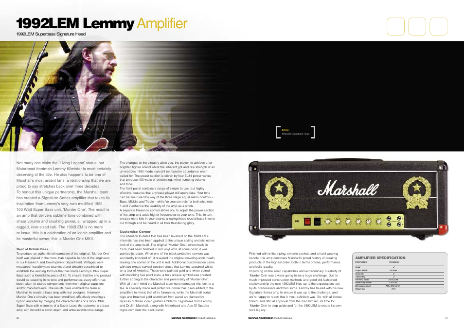 1992lem lemmy amplifier | Marshall Amplification JCM800 Series User Manual | Page 17 / 32