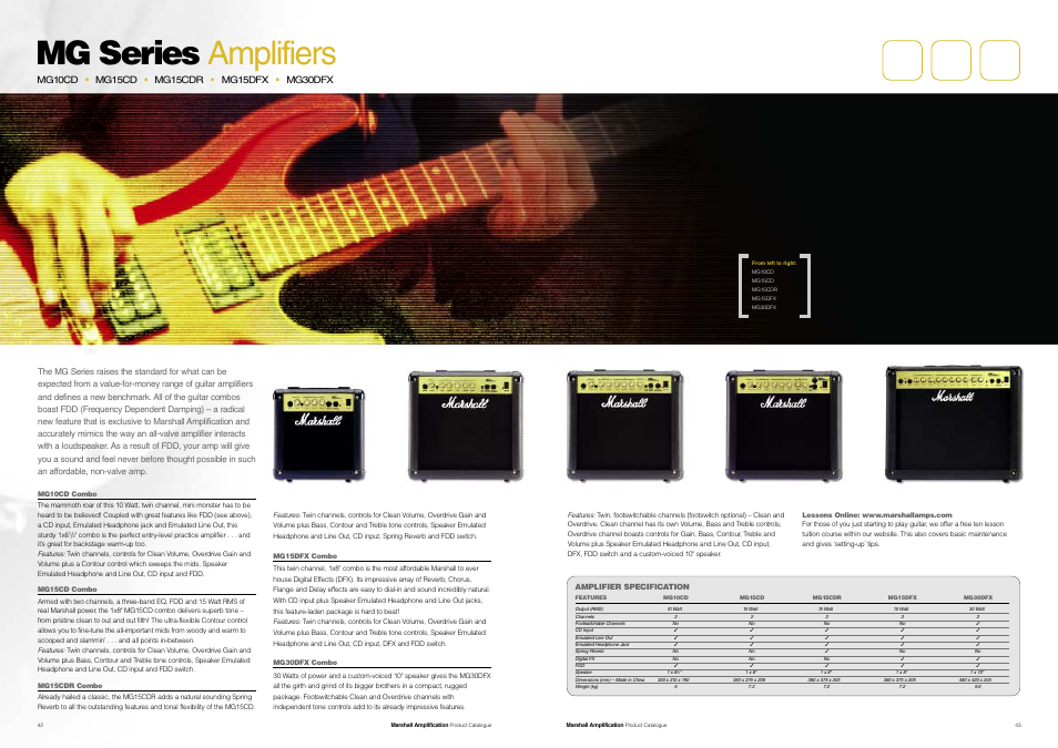 Mg series amplifiers | Marshall Amplification JCM800 Series User Manual | Page 23 / 32