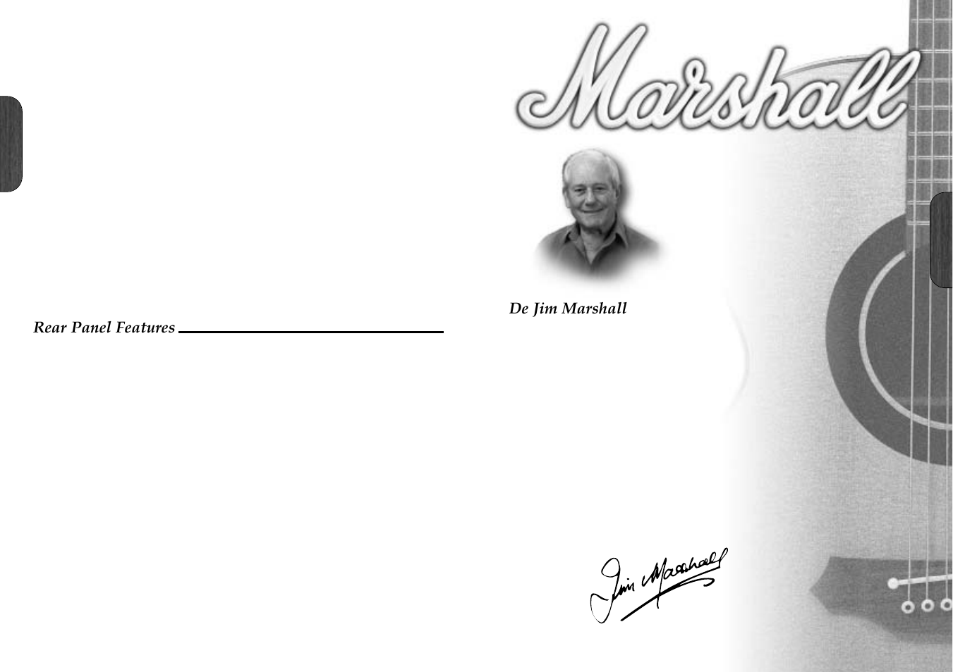 Rear panel features, De jim marshall | Marshall Amplification as50r User Manual | Page 3 / 5