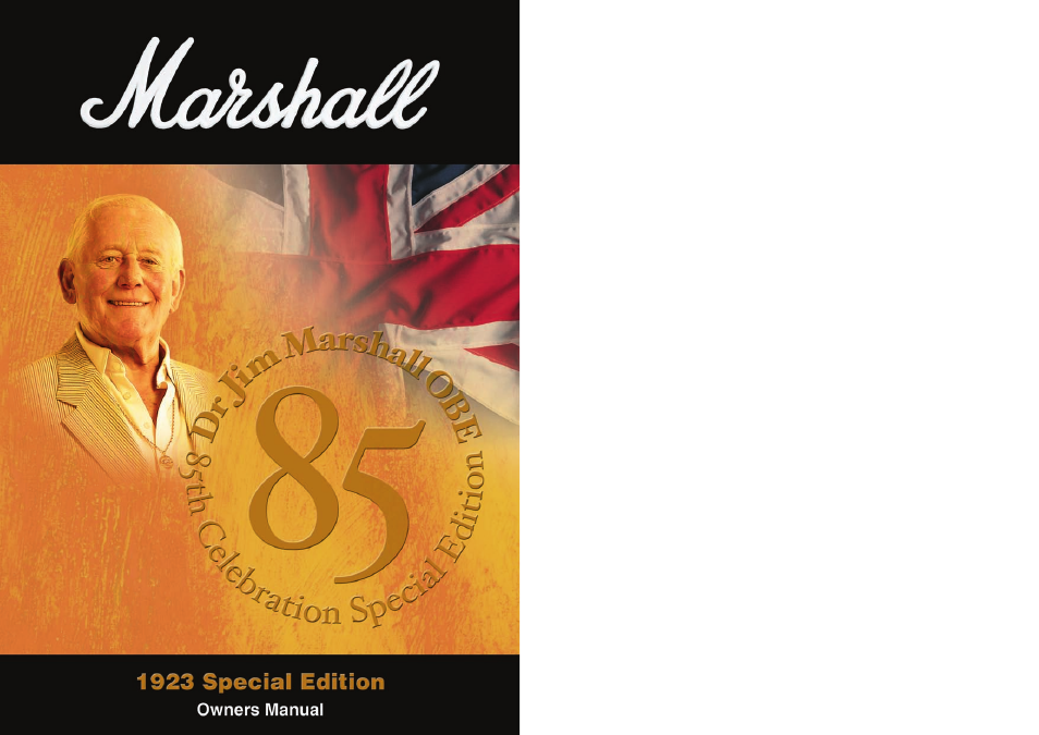 Marshall Amplification 1923 User Manual | 4 pages