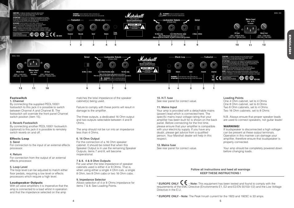 Marshall Amplification 1923 User Manual | Page 4 / 4