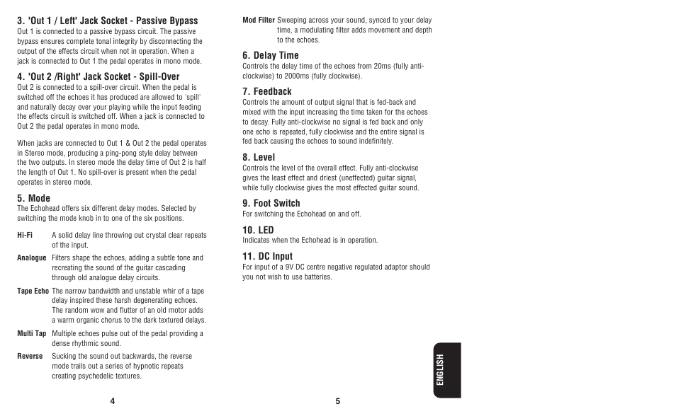 Marshall Amplification Echohead User Manual | Page 4 / 5