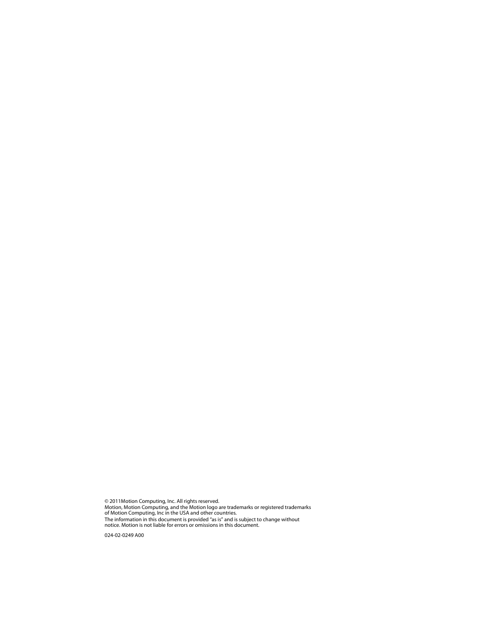 Motion CL900 TABLET PC FWS-001 User Manual | Page 13 / 13
