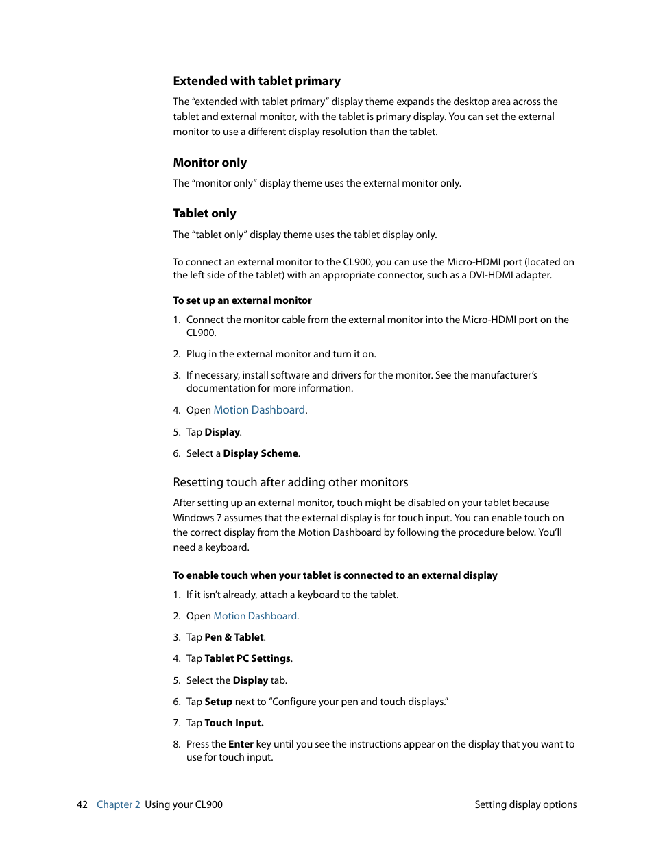 Motion CL900 FWS-001 User Manual | Page 48 / 81