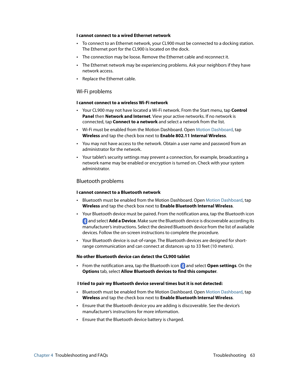 Motion CL900 FWS-001 User Manual | Page 69 / 81