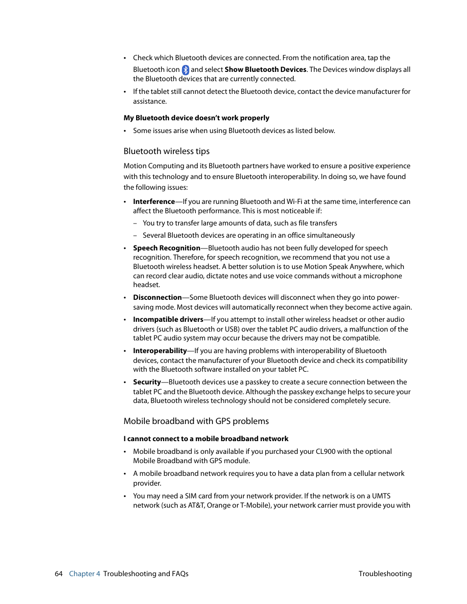 Motion CL900 FWS-001 User Manual | Page 70 / 81