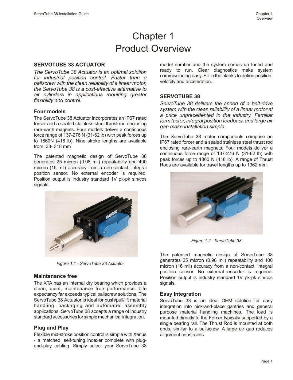 Chapter 1 product overview | Motion Actuator User Manual | Page 7 / 32
