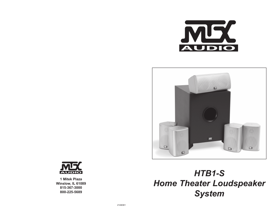 MTX Audio MTX HTB1-S User Manual | 4 pages