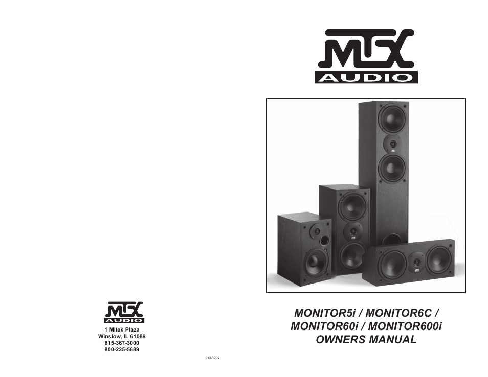 MTX Audio MTX Monitor Series MONITOR60I User Manual | 6 pages