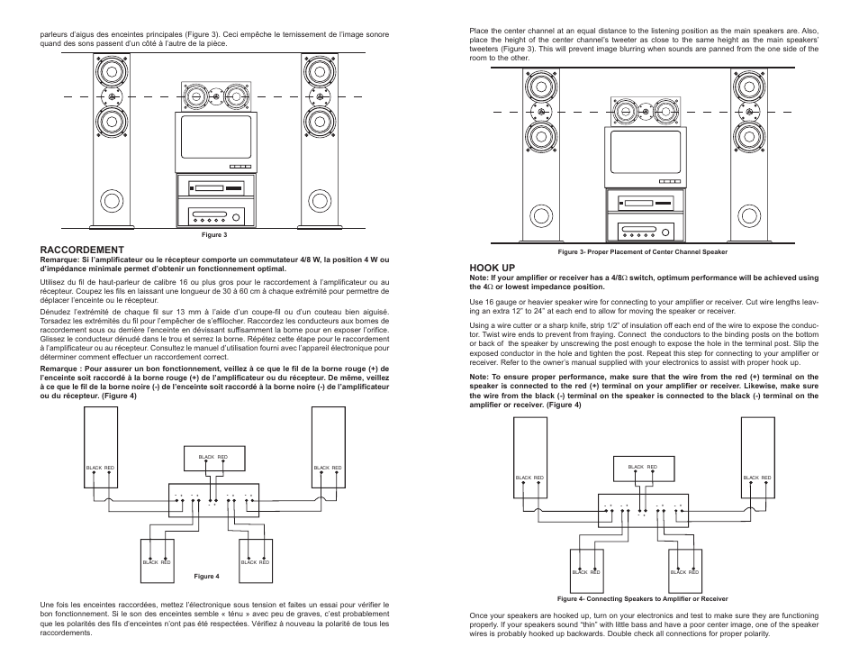 Raccordement, Hook up | MTX Audio MTX Monitor Series MONITOR60I User Manual | Page 3 / 6