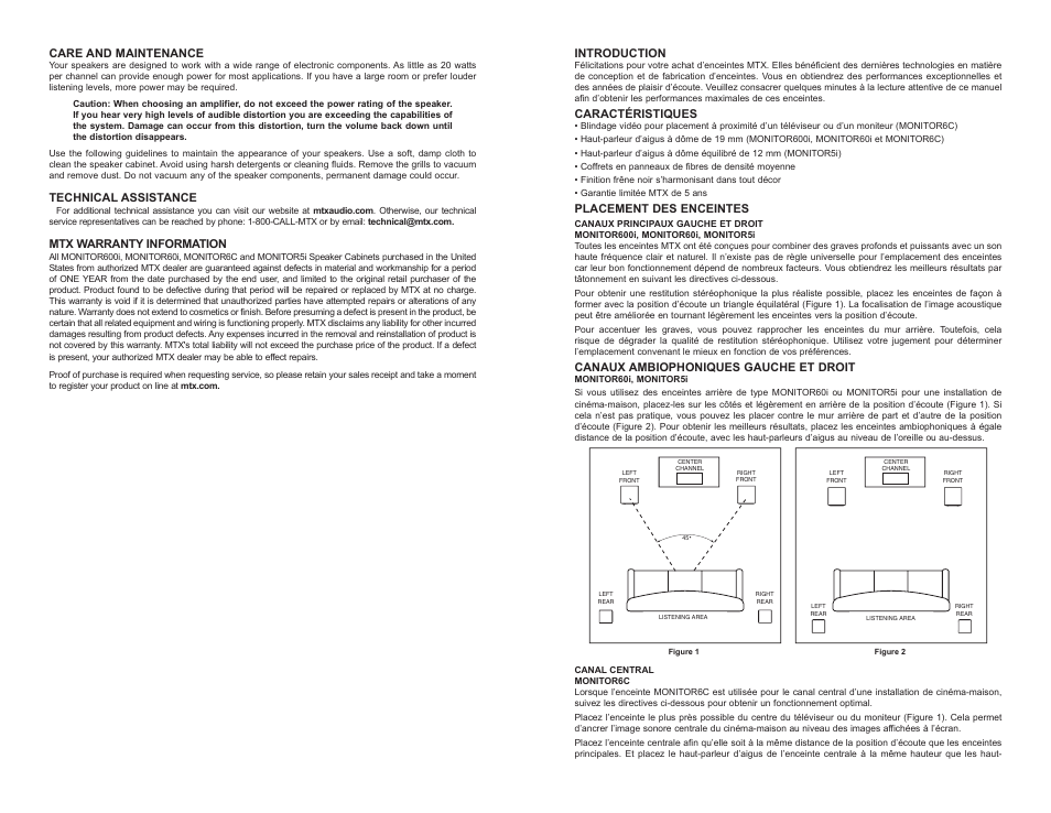 MTX Audio MTX Monitor Series MONITOR60I User Manual | Page 4 / 6