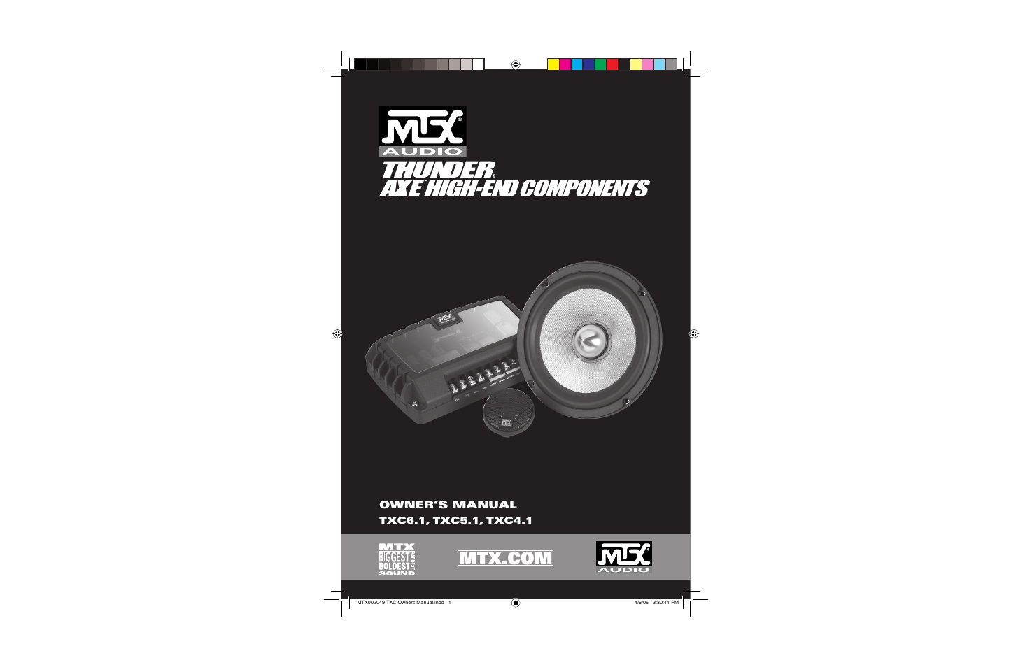 MTX Audio TXC4.1 User Manual | 6 pages
