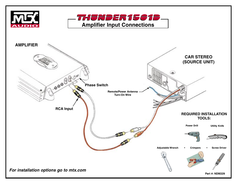 MTX Audio MTX Thunder 1501D User Manual | 2 pages