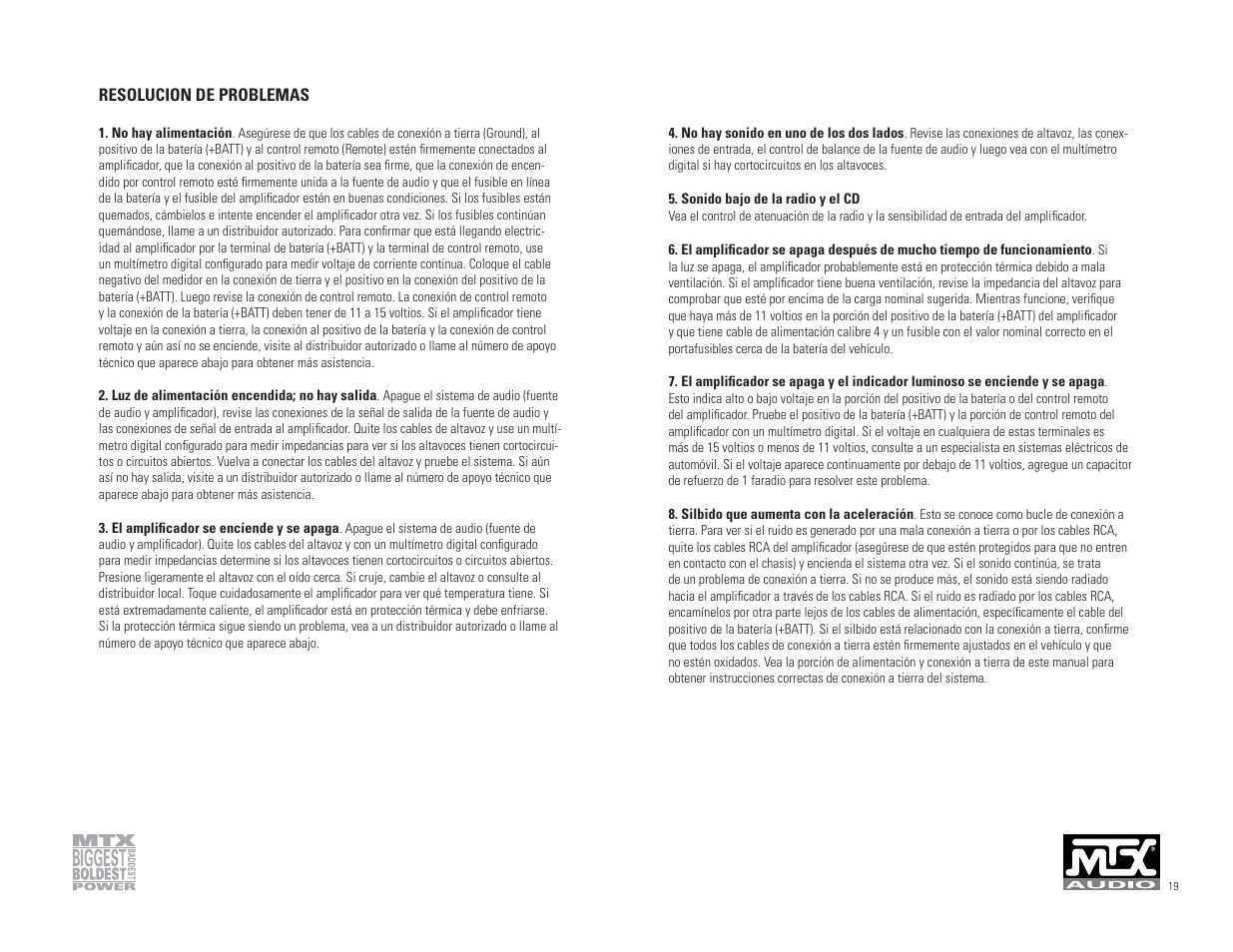 MTX Audio 801D User Manual | Page 10 / 17