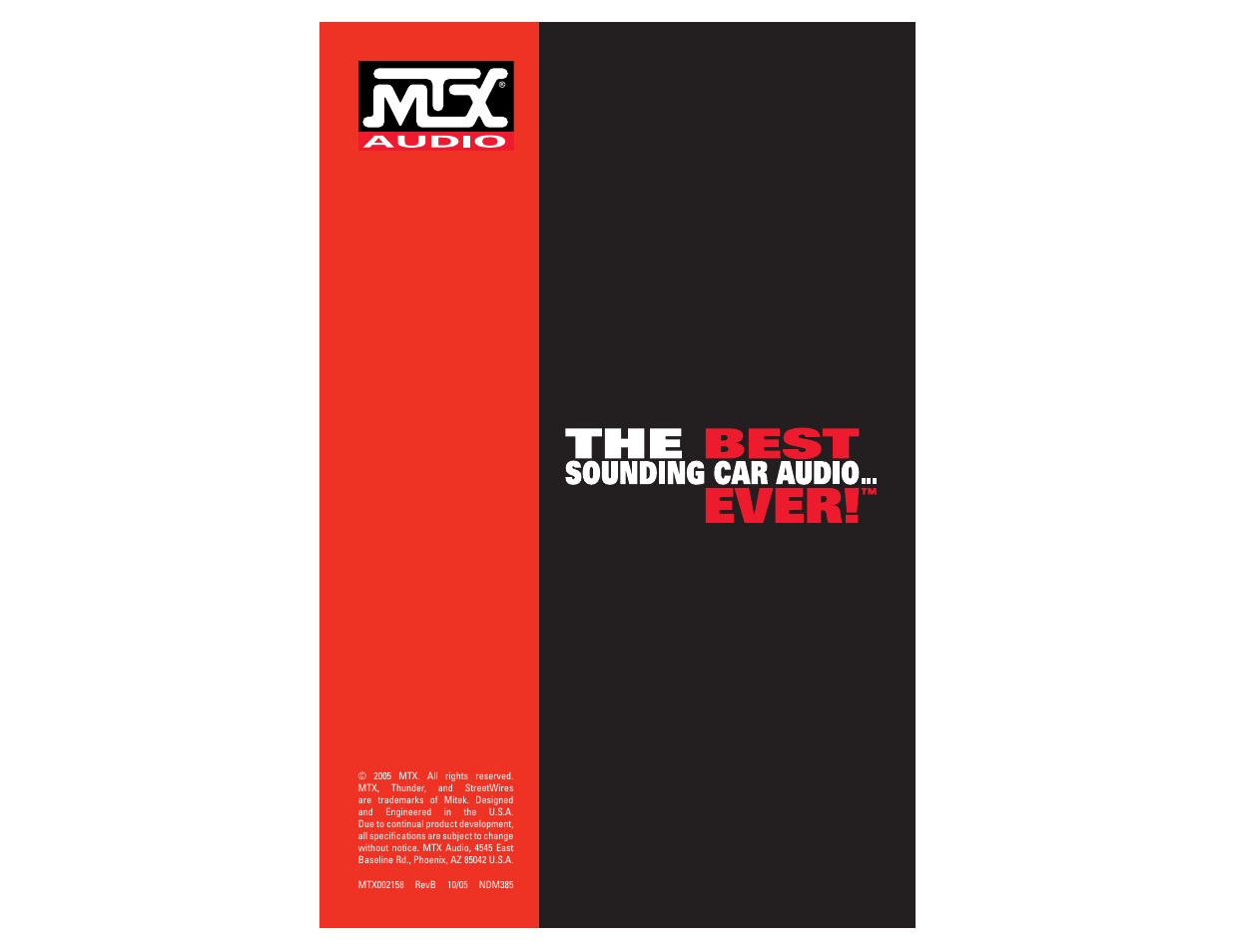 MTX Audio 801D User Manual | Page 17 / 17