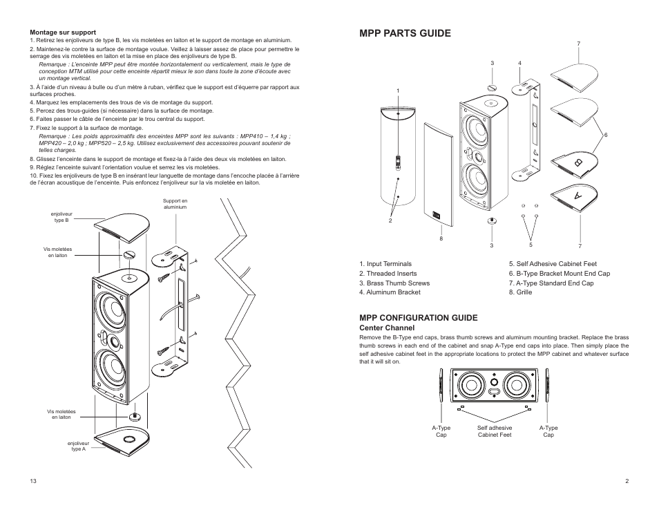 Mpp parts guide a b, Mpp configuration guide | MTX Audio MPP520 User Manual | Page 3 / 8