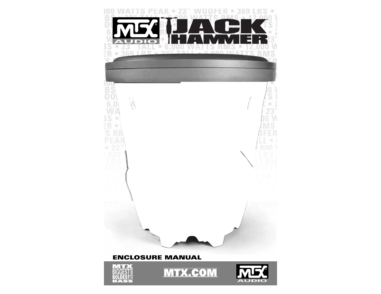 MTX Audio Jackhammer Subwoofer User Manual | 7 pages