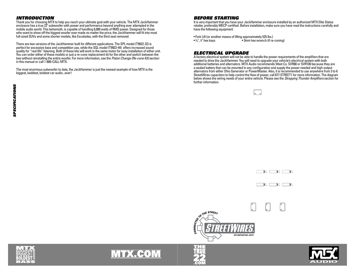 MTX Audio Jackhammer Subwoofer User Manual | Page 2 / 7