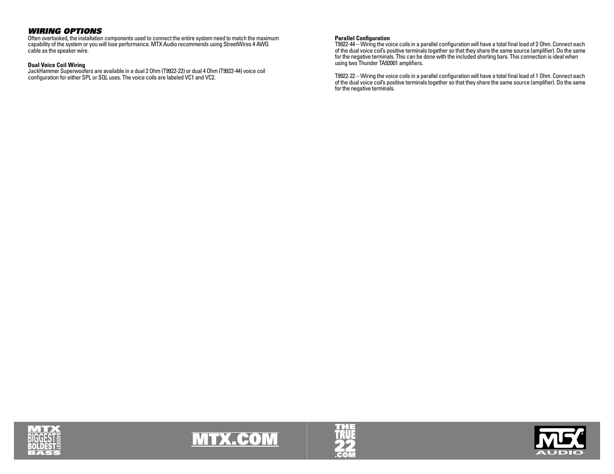 MTX Audio Jackhammer Subwoofer User Manual | Page 3 / 7