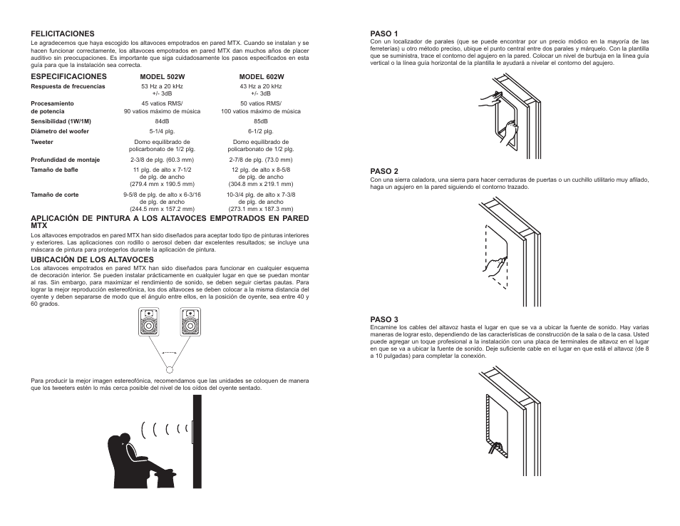 MTX Audio 502W User Manual | Page 8 / 8