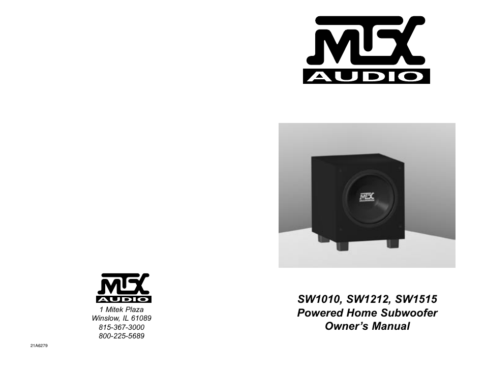 MTX Audio SW1515 User Manual | 10 pages