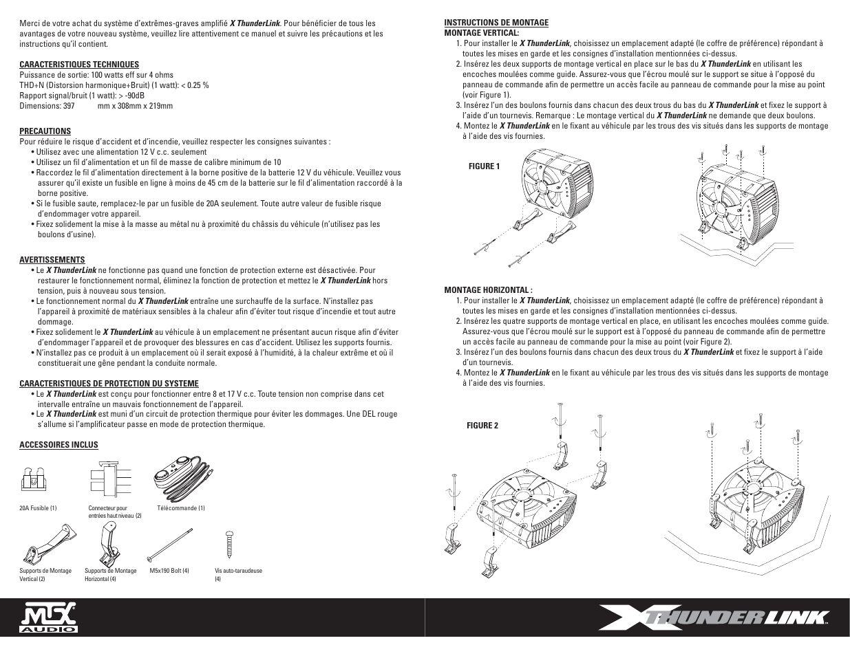 MTX Audio ThunderLink XT110P User Manual | Page 6 / 9