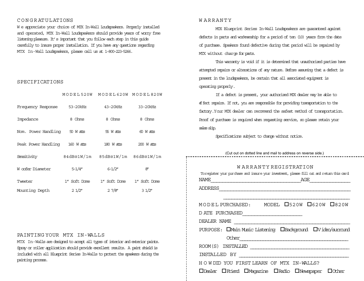 MTX Audio 820W User Manual | Page 2 / 4