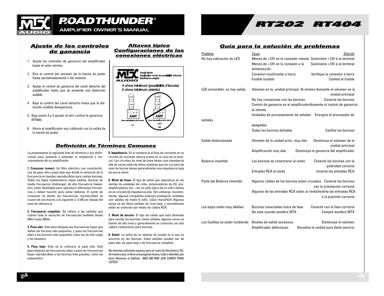 MTX Audio RT202 RT404 User Manual | Page 13 / 19