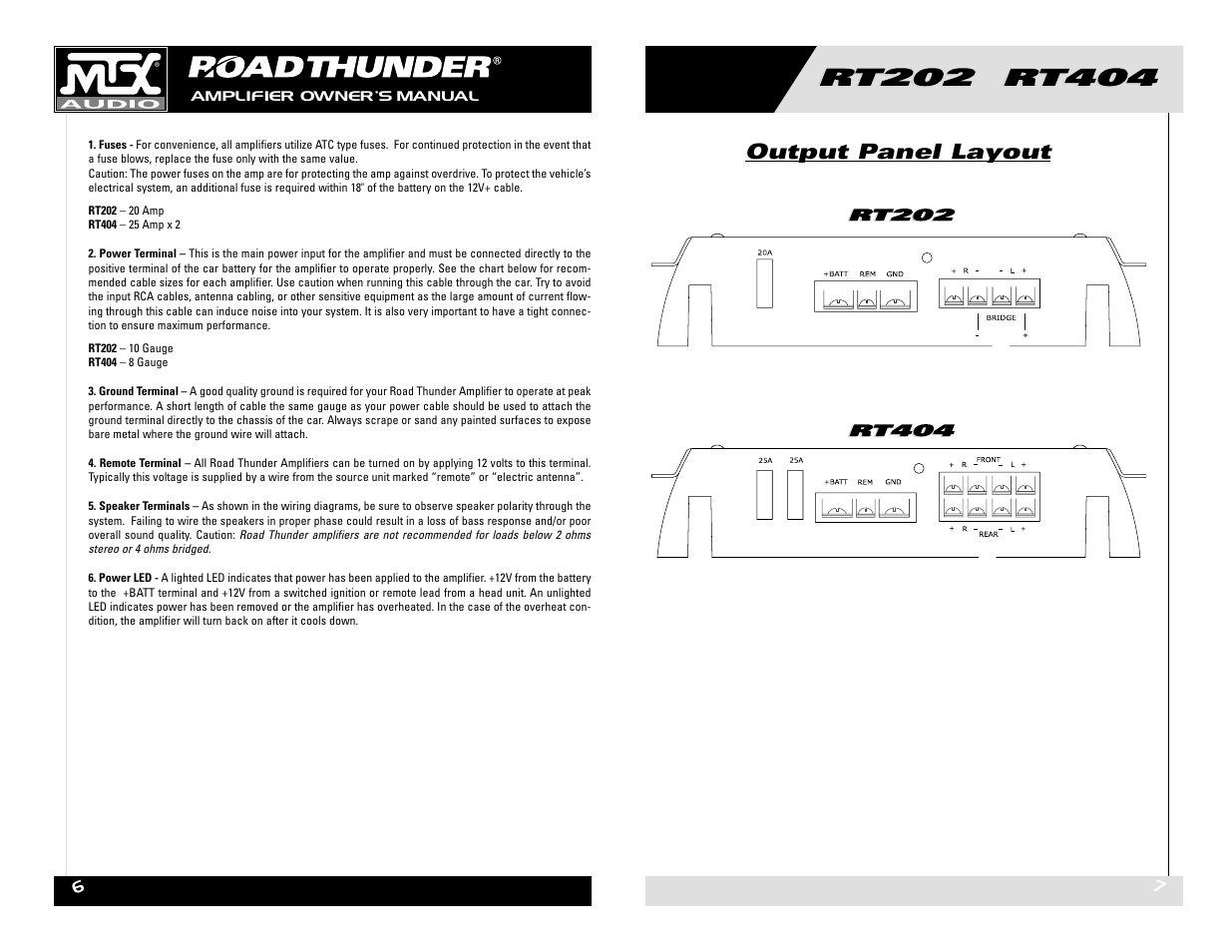 MTX Audio RT202 RT404 User Manual | Page 4 / 19
