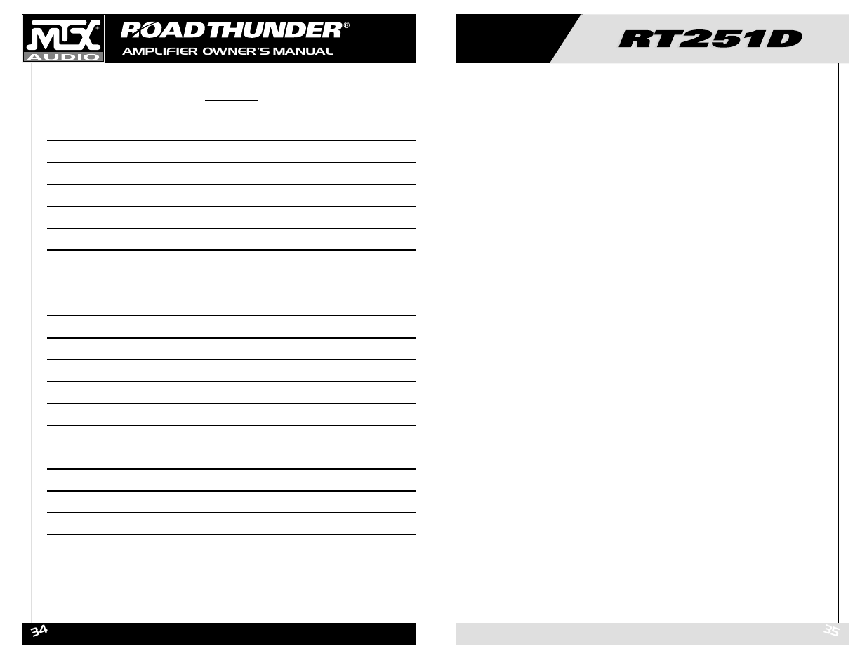 MTX Audio RT251D User Manual | Page 18 / 19