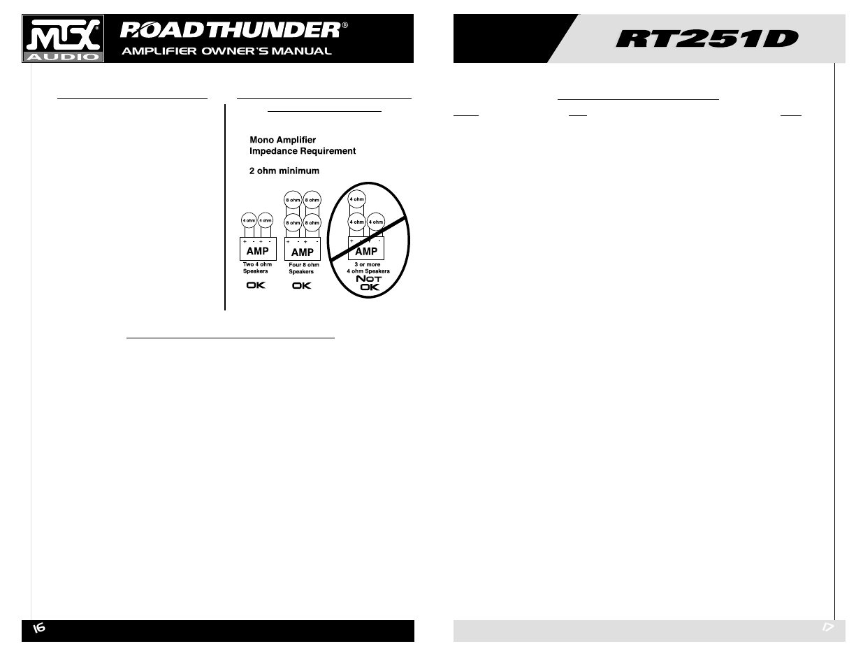 Réglage du volume, Haut-parleur standard branchements, Guide de dépannage | MTX Audio RT251D User Manual | Page 9 / 19