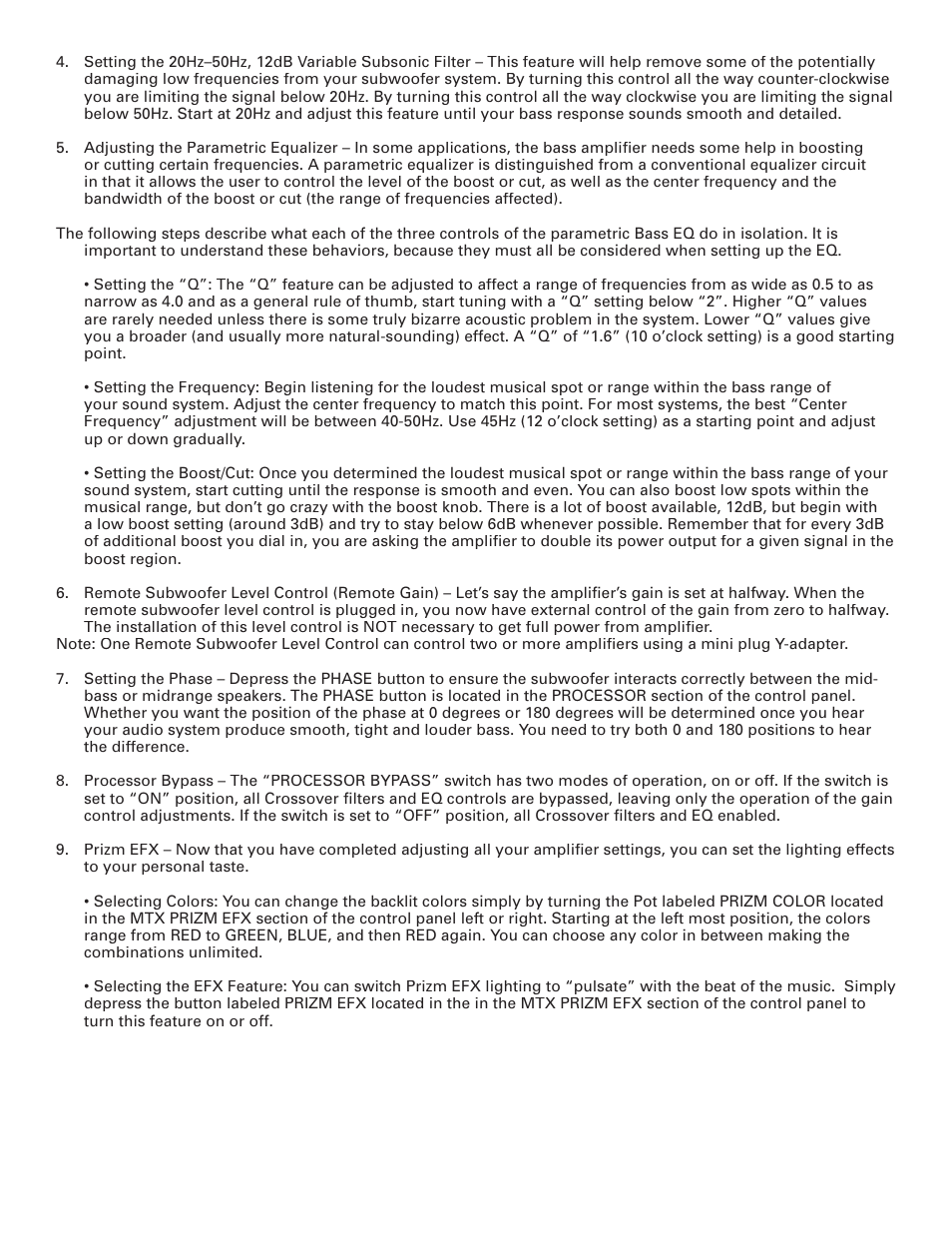 MTX Audio TA92001 User Manual | Page 6 / 7