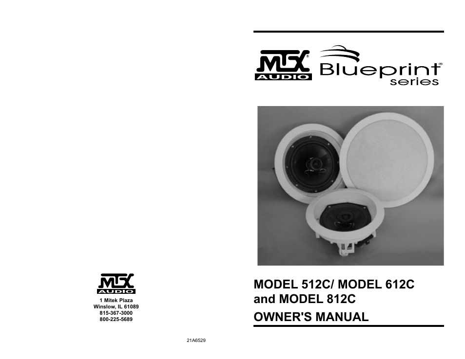 MTX Audio 512C User Manual | 4 pages