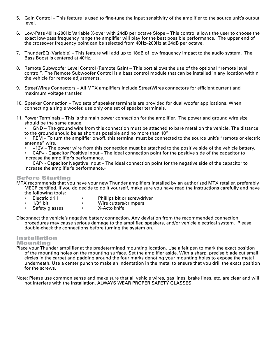 MTX Audio TA4501 User Manual | Page 2 / 5
