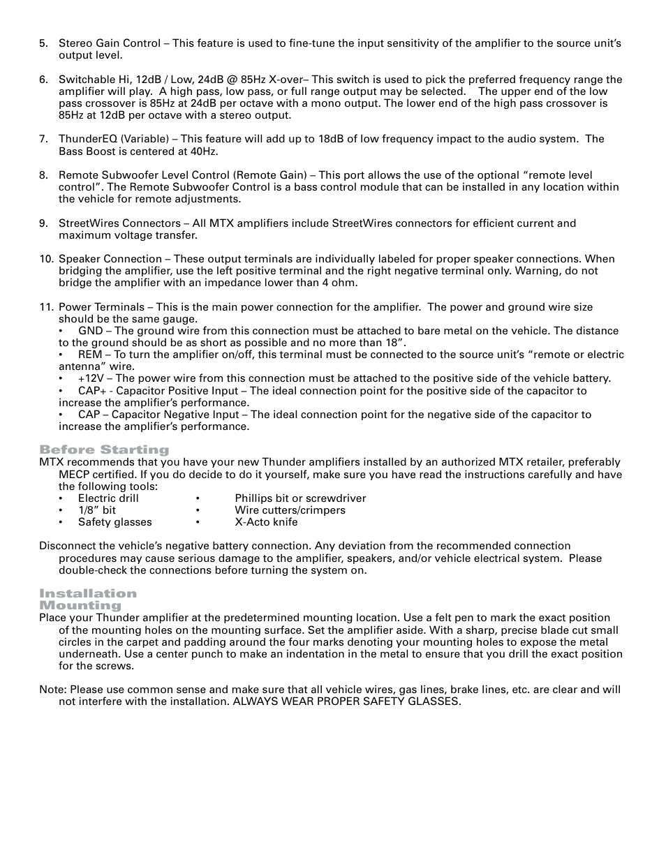 MTX Audio TA4252 User Manual | Page 2 / 5