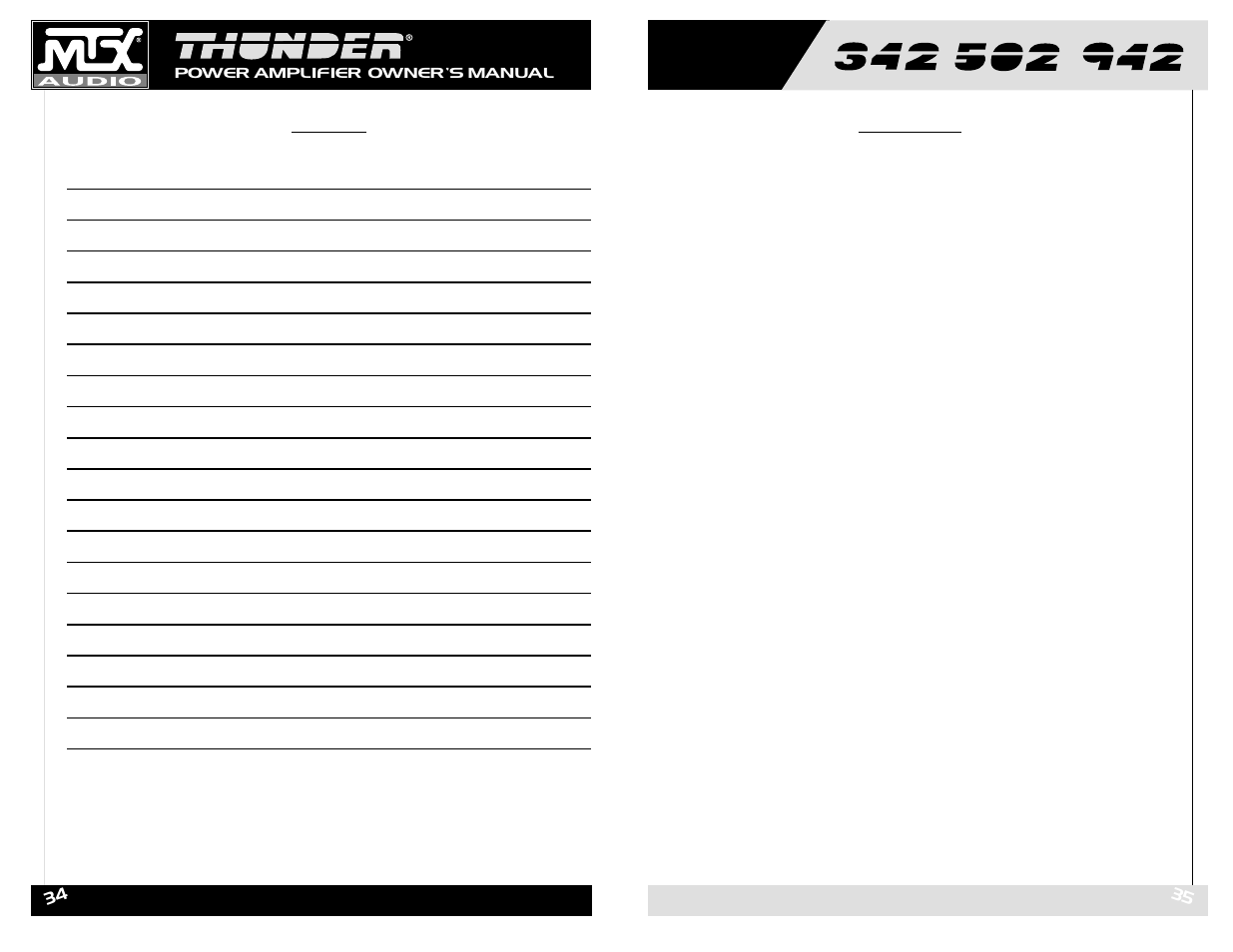 MTX Audio POWER AMPLIFIE User Manual | Page 18 / 19
