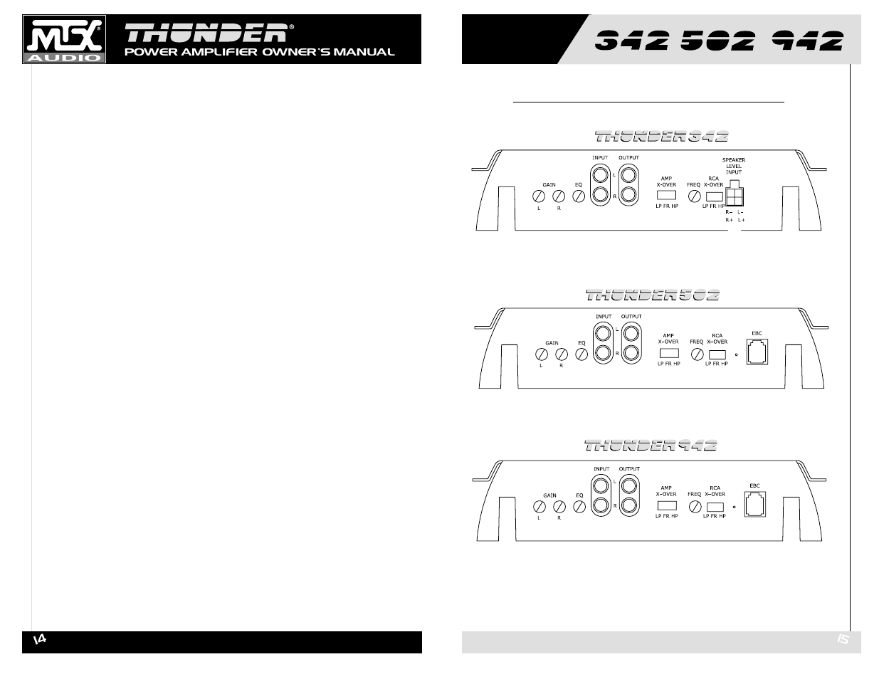 MTX Audio POWER AMPLIFIE User Manual | Page 8 / 19