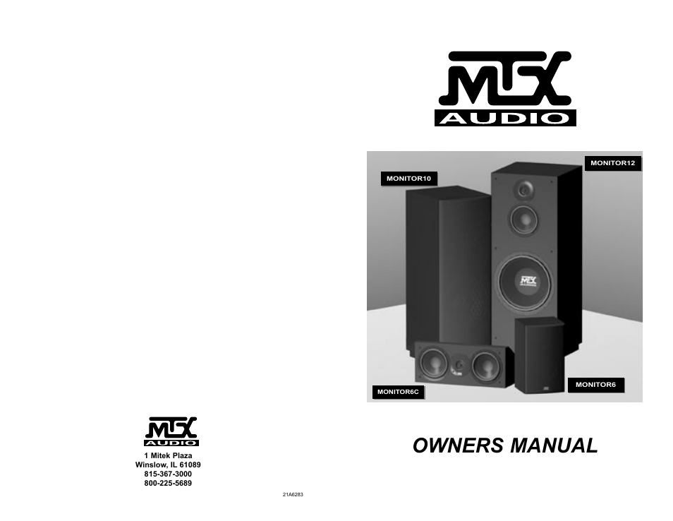 MTX Audio MONITOR6 User Manual | 4 pages