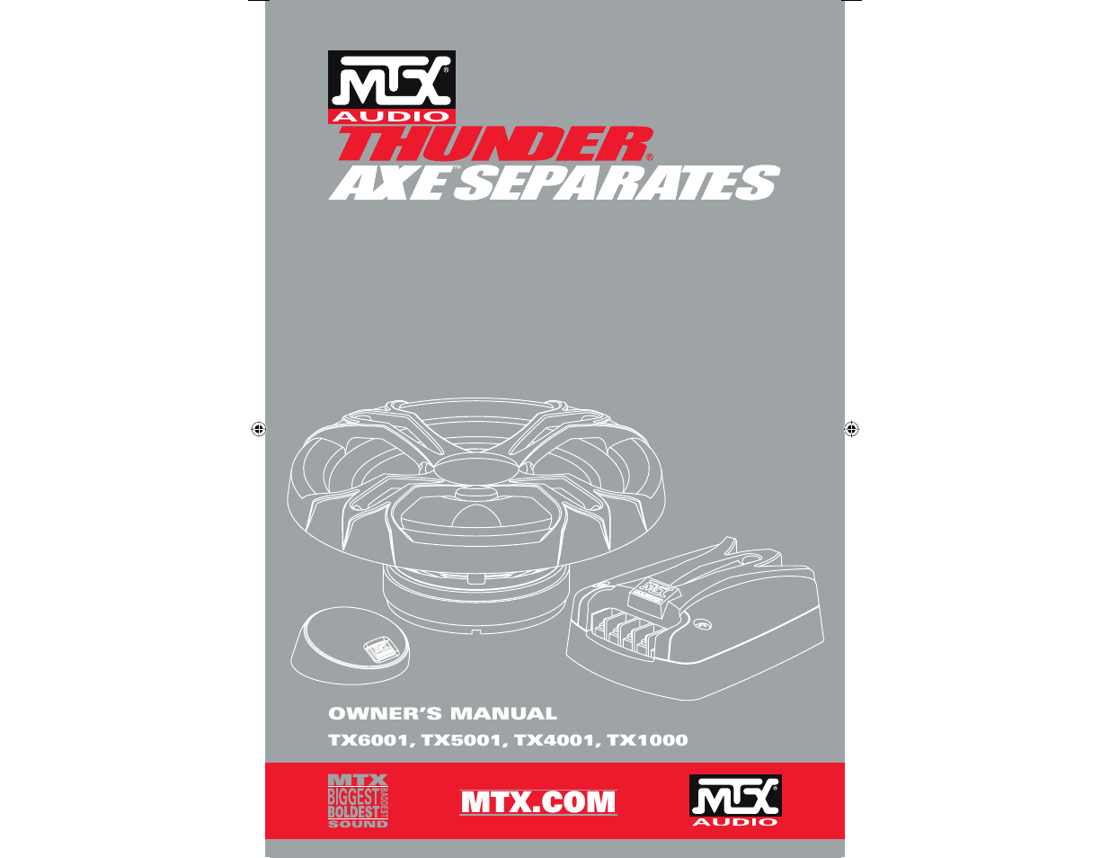 MTX Audio MTX Thunder Axe Separates TX4001 User Manual | 6 pages