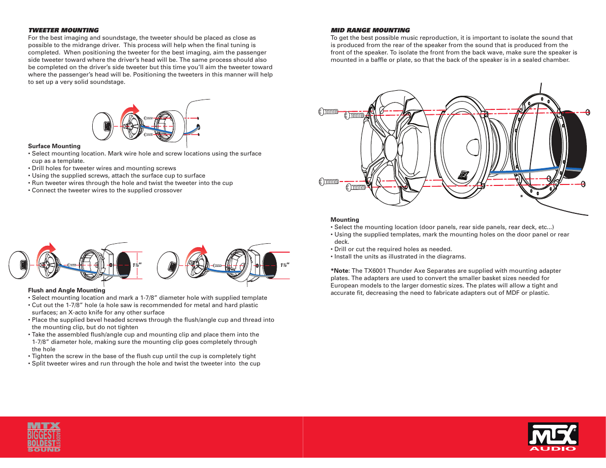 MTX Audio MTX Thunder Axe Separates TX4001 User Manual | Page 3 / 6