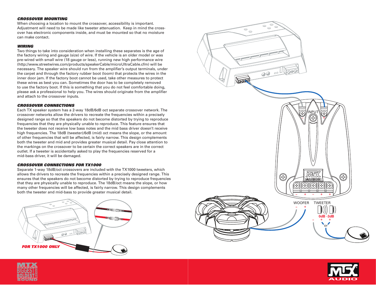 MTX Audio MTX Thunder Axe Separates TX4001 User Manual | Page 4 / 6